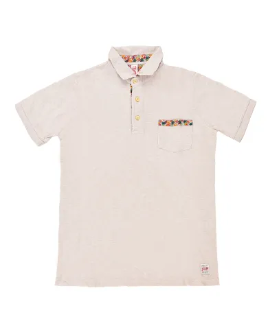 Polo Uomo bianco gesso con taschino SAINT|BOB Polo Uomo bianco gesso con taschino SAINT|BOB