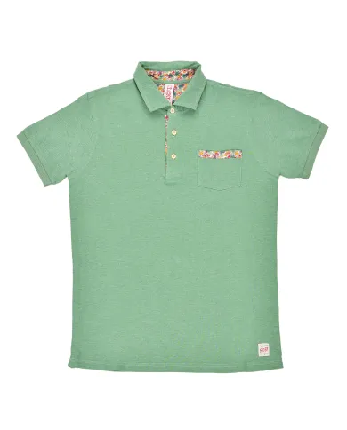 BOB Polo Uomo SAINT PE 2025 cotone regular con taschino applicato 03 VERDE BOB Polo Uomo SAINT PE 2025 cotone regular con taschino applicato 03 VERDE