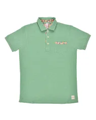 BOB Polo Uomo SAINT PE 2025 cotone regular con taschino applicato 03 VERDE