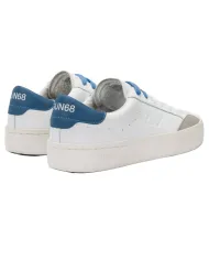 Sneakers Uomo banca/blu avio in pelle Z35140 STREET LEATHER|SUN68