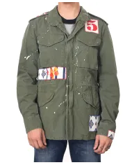 Field Jacket Uomo in cotone con patch applicate ARMY|BOB