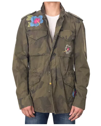 BOB Field Jacket Uomo ARMY/ M P-EE cotone slim mimetico con dettagli ricamati 10 Verdone/CAMOUFLAGE BOB Field Jacket Uomo ARMY/ M P-EE cotone slim mimetico con dettagli ricamati 10 Verdone/CAMOUFLAGE