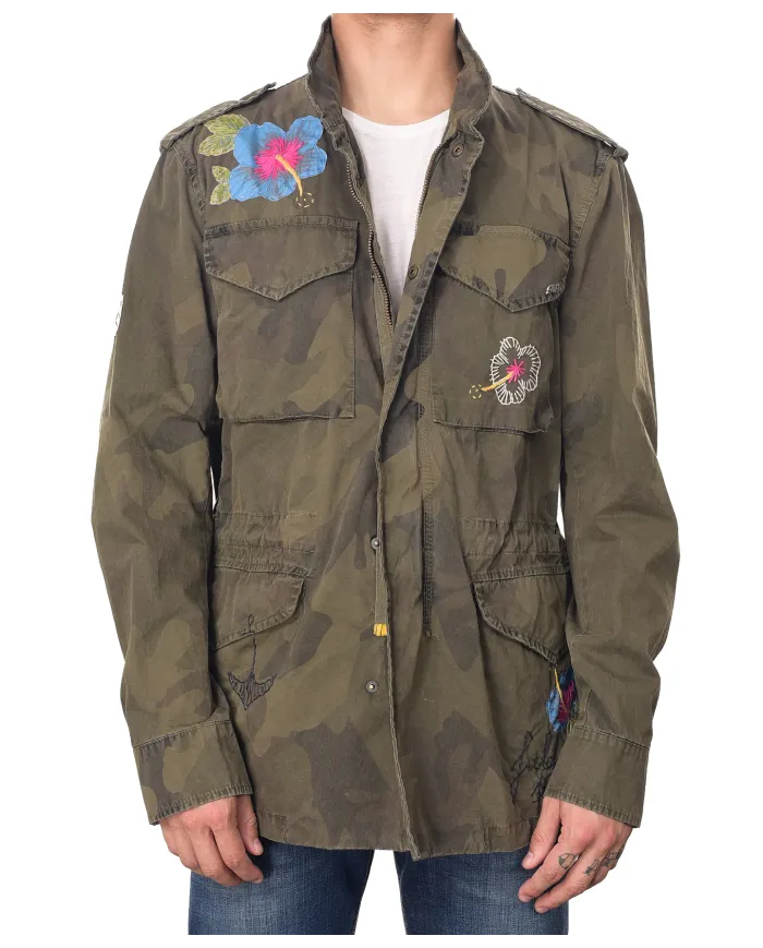 BOB Field Jacket Uomo ARMY/ M P-EE cotone slim mimetico con dettagli ricamati 10 Verdone/CAMOUFLAGE BOB Field Jacket Uomo ARMY/ M P-EE cotone slim mimetico con dettagli ricamati 10 Verdone/CAMOUFLAGE