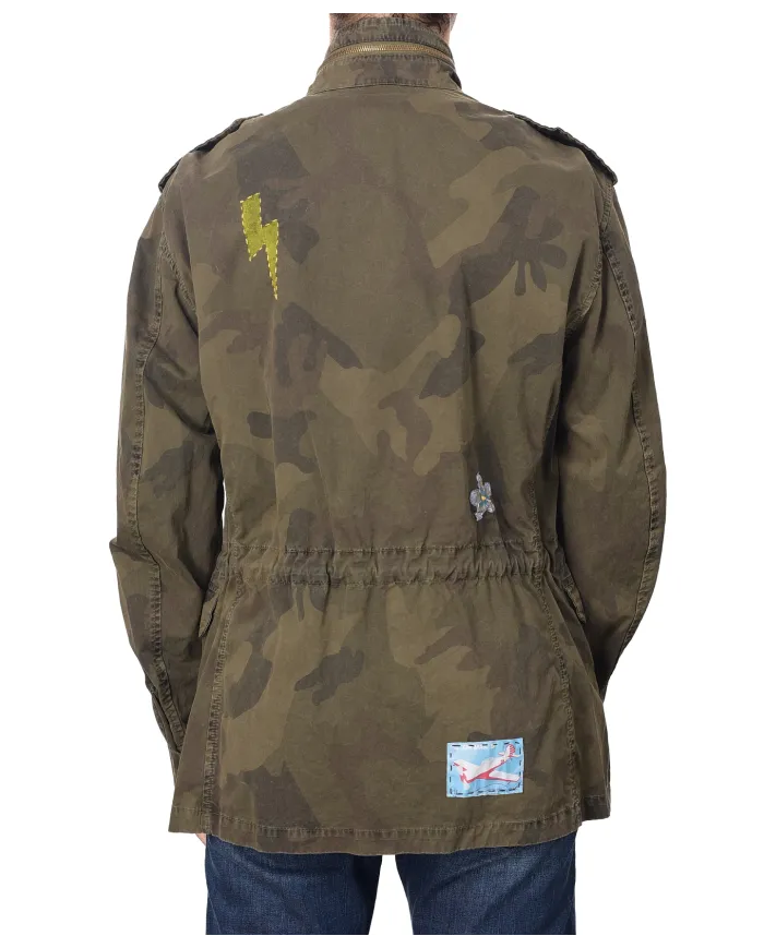 BOB Field Jacket Uomo ARMY/ M P-EE cotone slim mimetico con dettagli ricamati 10 Verdone/CAMOUFLAGE BOB Field Jacket Uomo ARMY/ M P-EE cotone slim mimetico con dettagli ricamati 10 Verdone/CAMOUFLAGE