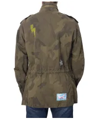 BOB Field Jacket Uomo ARMY/ M P-EE cotone slim mimetico con dettagli ricamati 10 Verdone/CAMOUFLAGE