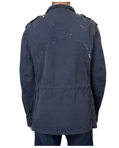 Field Jacket Uomo blu dipinta ARMY/ N1P|BOB Field Jacket Uomo blu dipinta ARMY/ N1P|BOB