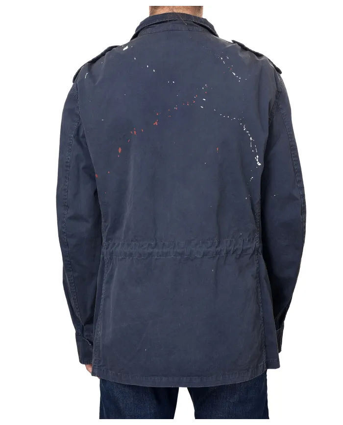 Field Jacket Uomo blu dipinta ARMY/ N1P|BOB Field Jacket Uomo blu dipinta ARMY/ N1P|BOB
