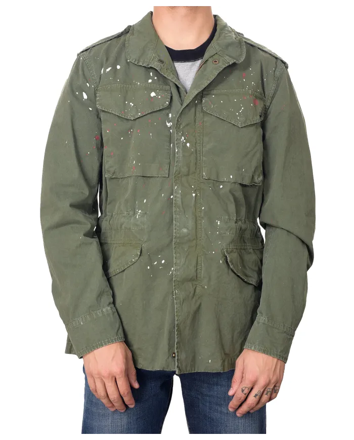 Field Jacket Uomo verde militare dipinta ARMY/ N1P|BOB Field Jacket Uomo verde militare dipinta ARMY/ N1P|BOB