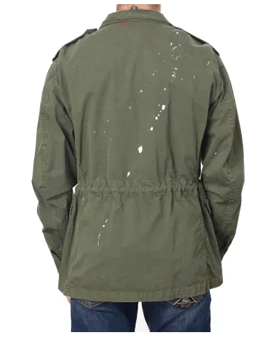 Field Jacket Uomo verde militare dipinta ARMY/ N1P|BOB Field Jacket Uomo verde militare dipinta ARMY/ N1P|BOB