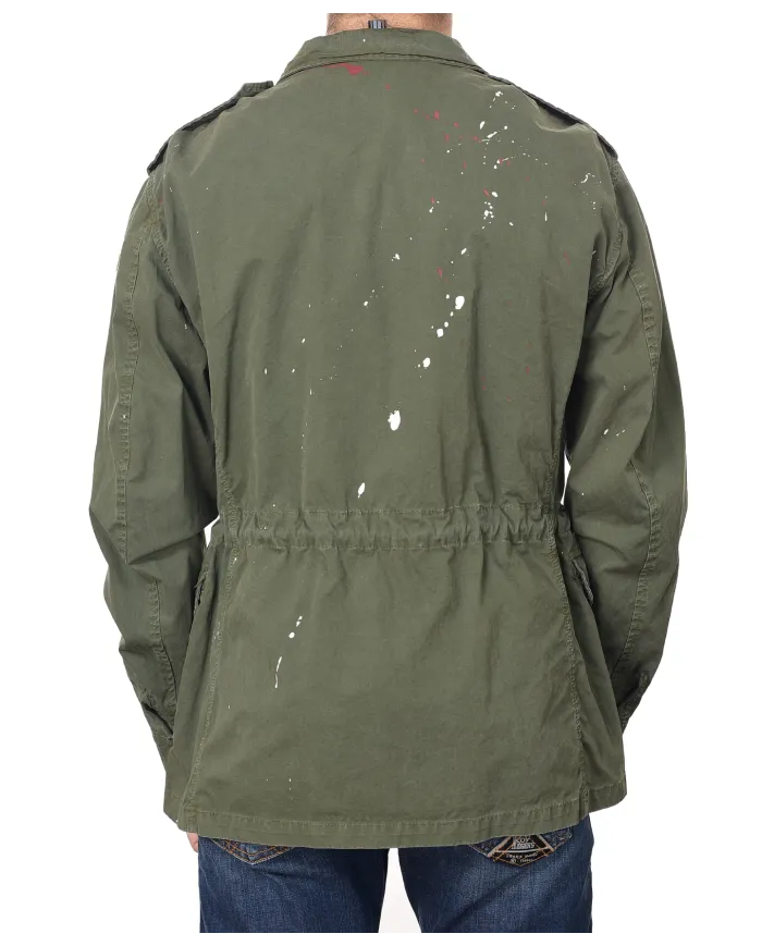 Field Jacket Uomo verde militare dipinta ARMY/ N1P|BOB Field Jacket Uomo verde militare dipinta ARMY/ N1P|BOB