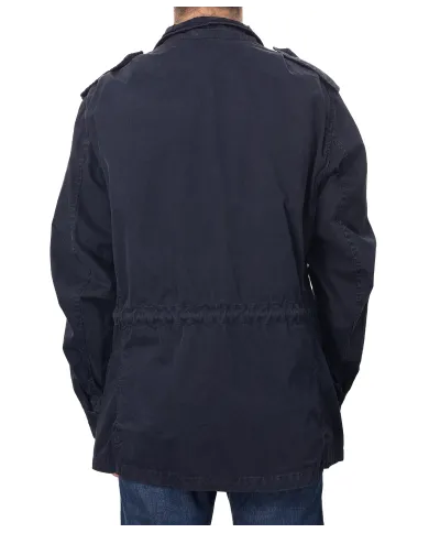 Field Jacket Uomo blu dipinta ARMY/N|BOB Field Jacket Uomo blu dipinta ARMY/N|BOB