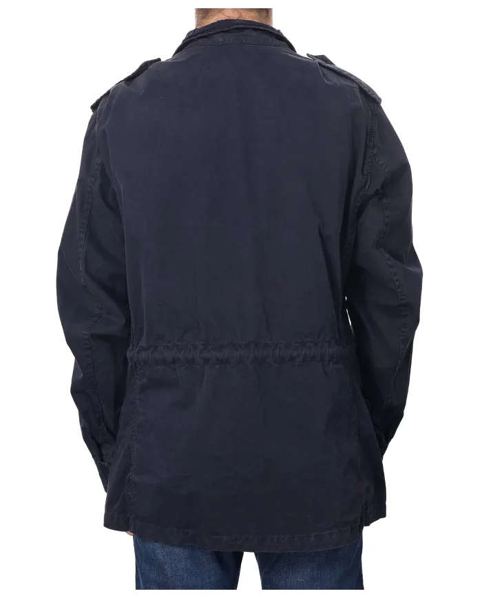Field Jacket Uomo blu dipinta ARMY/N|BOB Field Jacket Uomo blu dipinta ARMY/N|BOB