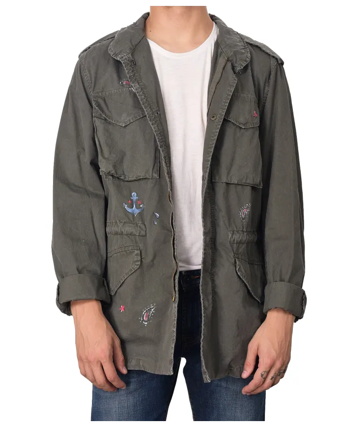 Field Jacket Uomo grigia con motivo mimetico ARMY/N|BOB Field Jacket Uomo grigia con motivo mimetico ARMY/N|BOB