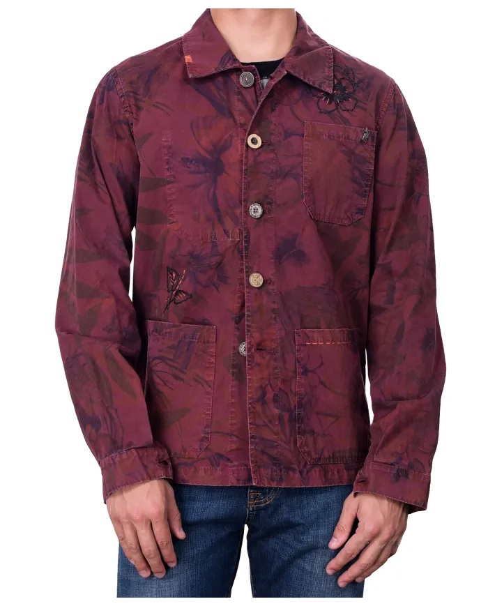 Giacca Uomo bordeaux stampa floreale FIJI 218|BOB Giacca Uomo bordeaux stampa floreale FIJI 218|BOB