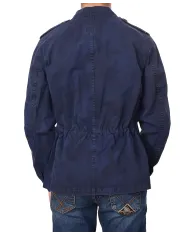 BOB Giacca Uomo FIX-M218 P-EE cotone slim con dettagli dipinti a mano 02 NAVY