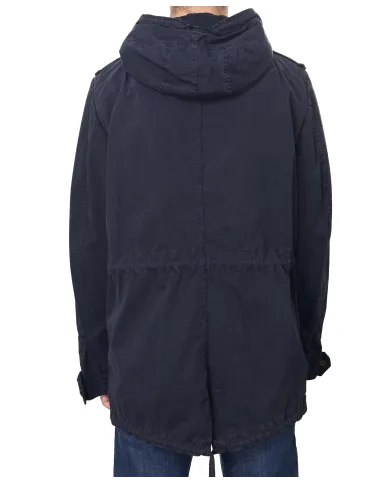 Parka Uomo blu con cappuccio RAIN|BOB Parka Uomo blu con cappuccio RAIN|BOB