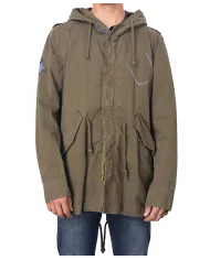 Parka Uomo verdone con cappuccio RAIN|BOB