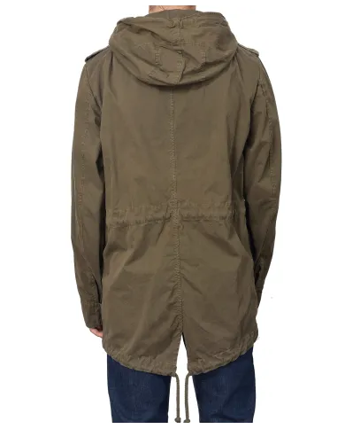 Parka Uomo verdone con cappuccio RAIN|BOB Parka Uomo verdone con cappuccio RAIN|BOB