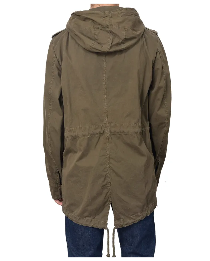 Parka Uomo verdone con cappuccio RAIN|BOB Parka Uomo verdone con cappuccio RAIN|BOB