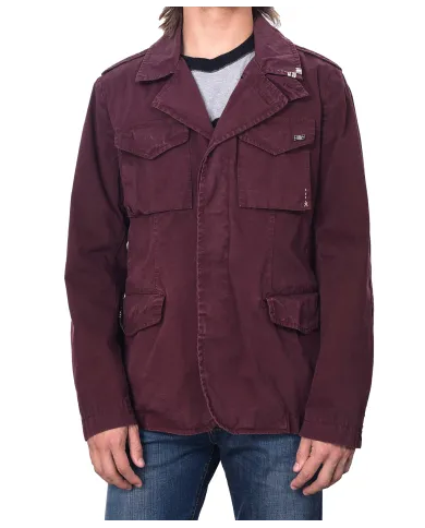 Field Jacket bordeaux con ricami SEEK 218|BOB Field Jacket bordeaux con ricami SEEK 218|BOB