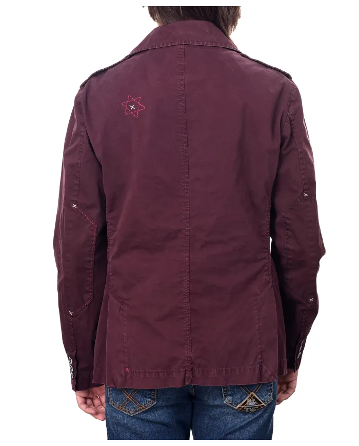 Field Jacket bordeaux con ricami SEEK 218|BOB Field Jacket bordeaux con ricami SEEK 218|BOB