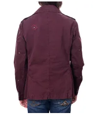 Field Jacket bordeaux con ricami SEEK 218|BOB