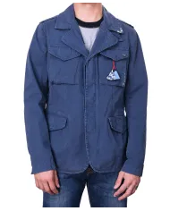 Field Jacket blu con ricami SEEK 218|BOB