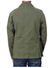 Field Jacket verde militare con ricami SEEK 218|BOB