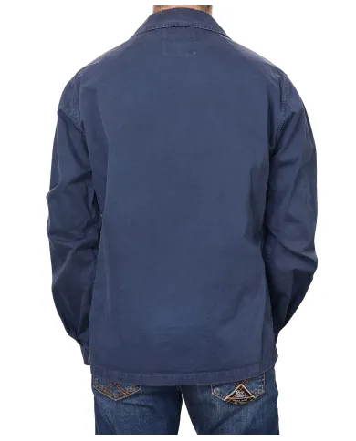 Field Jacket Uomo overshirt navi dipinta SHINE 218|BOB Field Jacket Uomo overshirt navi dipinta SHINE 218|BOB
