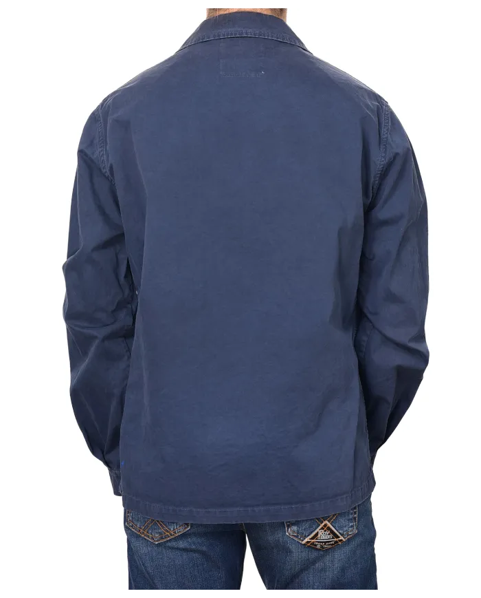 Field Jacket Uomo overshirt navi dipinta SHINE 218|BOB Field Jacket Uomo overshirt navi dipinta SHINE 218|BOB