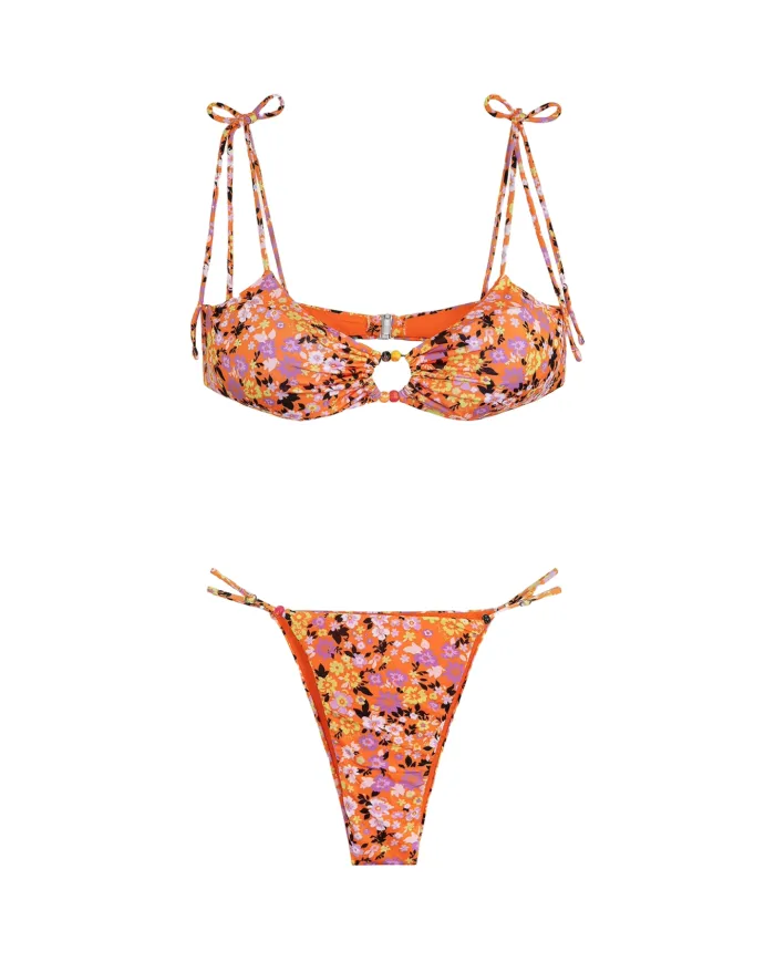 Bikini Donna arancione a fantasia MF25-0221X07|ME FUI Bikini Donna arancione a fantasia MF25-0221X07|ME FUI