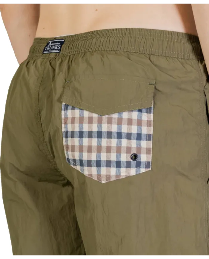 AQUASCUTUM Boxer Uomo AB_B004_BB027 PE 2025 mare regular con taschino club check 06 ARMY GREEN AQUASCUTUM Boxer Uomo AB_B004_BB027 PE 2025 mare regular con taschino club check 06 ARMY GREEN