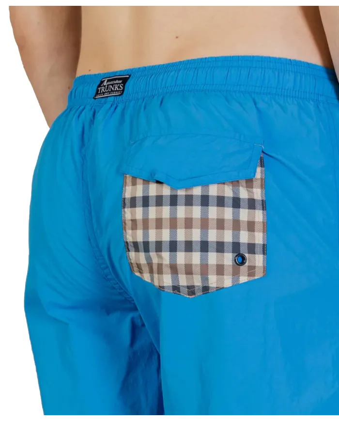 AQUASCUTUM Boxer Uomo AB_B004_BB027 PE 2025 mare regular con taschino club check 22 TURQUOISE AQUASCUTUM Boxer Uomo AB_B004_BB027 PE 2025 mare regular con taschino club check 22 TURQUOISE