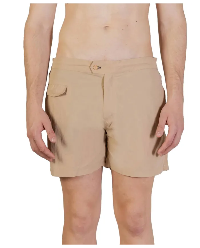 AQUASCUTUM Boxer Uomo AB_B004_BB029 PE 2025 nylon regular con taschino 03 BEIGE AQUASCUTUM Boxer Uomo AB_B004_BB029 PE 2025 nylon regular con taschino 03 BEIGE