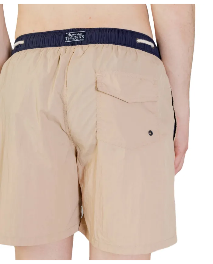 AQUASCUTUM Boxer Uomo AB_B004_BB030 PE 2025 mare con dettaglio a costine sul girovita 03 BEIGE AQUASCUTUM Boxer Uomo AB_B004_BB030 PE 2025 mare con dettaglio a costine sul girovita 03 BEIGE