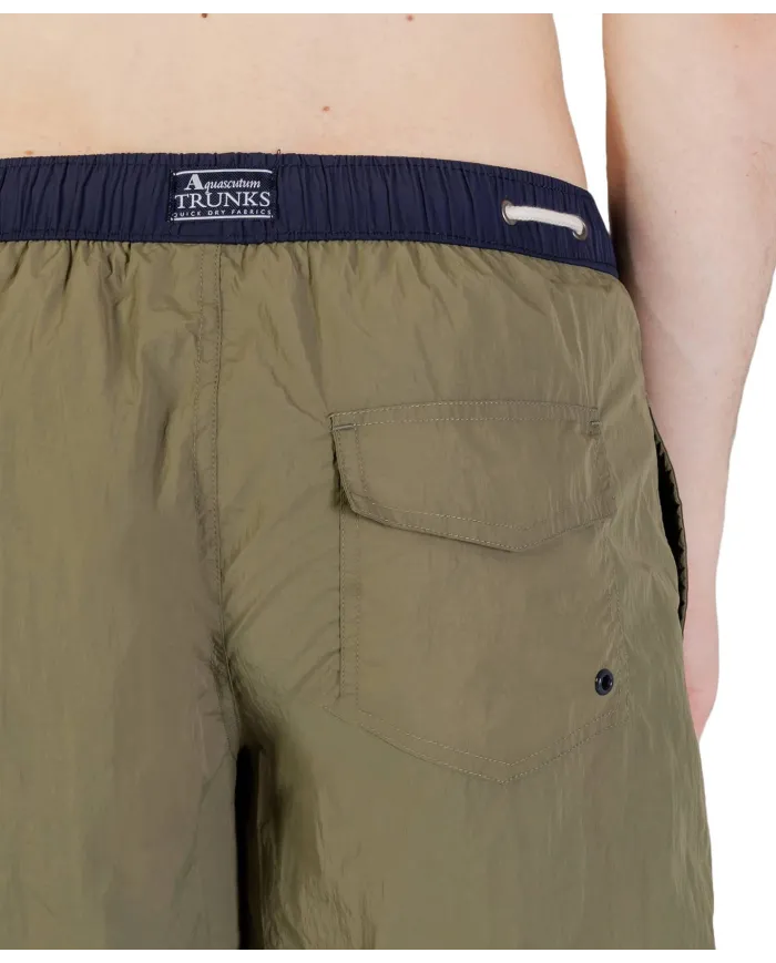 AQUASCUTUM Boxer Uomo AB_B004_BB030 PE 2025 mare con dettaglio a costine sul girovita 06 ARMY GREEN AQUASCUTUM Boxer Uomo AB_B004_BB030 PE 2025 mare con dettaglio a costine sul girovita 06 ARMY GREEN