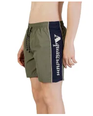 AQUASCUTUM Boxer Uomo AB_B004_BB034 PE 2025 nylon regular con big stripes logo 06 ARMY GREEN AQUASCUTUM Boxer Uomo AB_B004_BB034 PE 2025 nylon regular con big stripes logo 06 ARMY GREEN