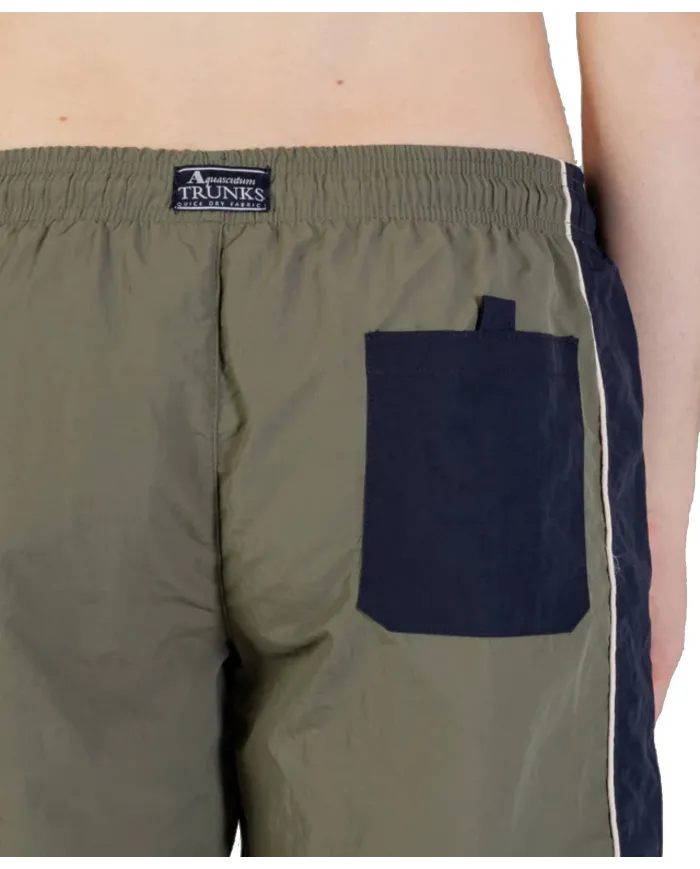 AQUASCUTUM Boxer Uomo AB_B004_BB034 PE 2025 nylon regular con big stripes logo 06 ARMY GREEN AQUASCUTUM Boxer Uomo AB_B004_BB034 PE 2025 nylon regular con big stripes logo 06 ARMY GREEN