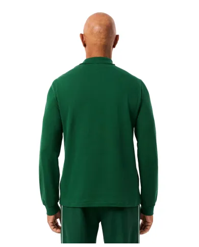 LACOSTE Polo Uomo L1312 AI 25/26 Classic Fit in cotone tinta unita con maniche lunghe 132 VERDE LACOSTE Polo Uomo L1312 AI 25/26 Classic Fit in cotone tinta unita con maniche lunghe 132 VERDE
