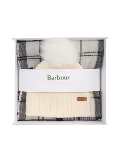 Set Gift Donna cappello e sciarpa panna LGS0054|BARBOUR Set Gift Donna cappello e sciarpa panna LGS0054|BARBOUR