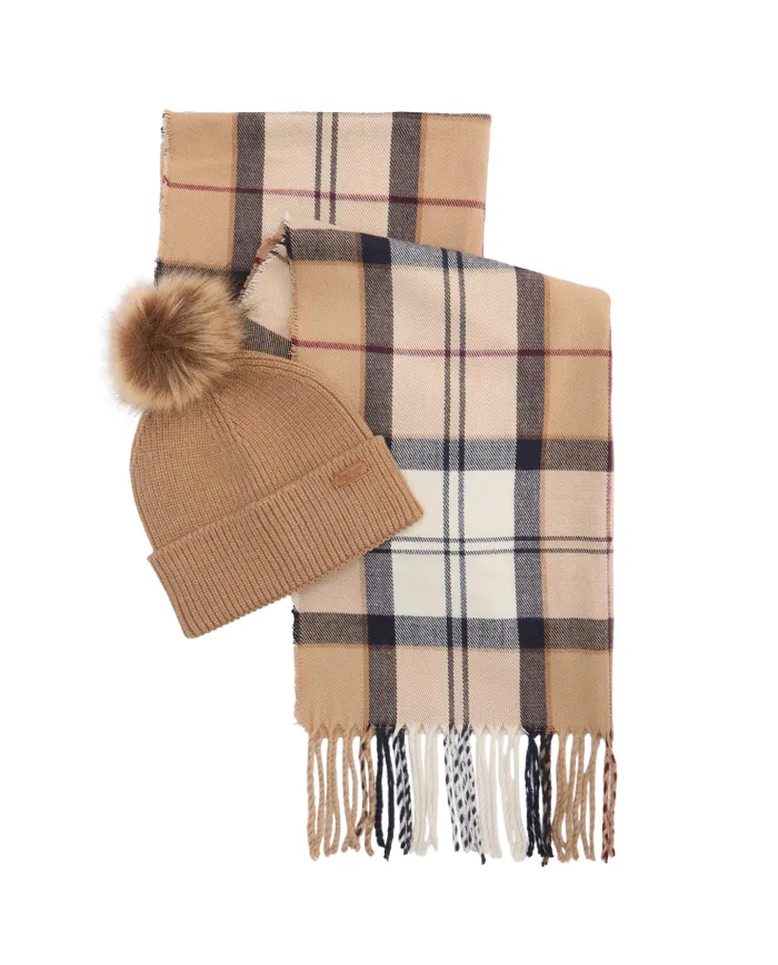 Set Gift Donna cappello e sciarpa cammello LGS0054|BARBOUR Set Gift Donna cappello e sciarpa cammello LGS0054|BARBOUR