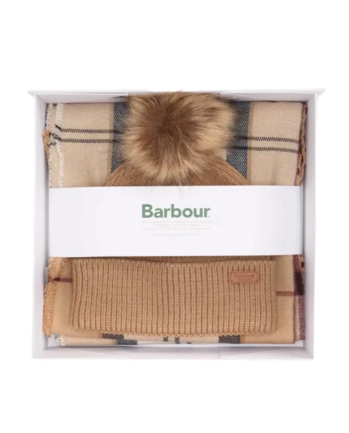Set Gift Donna cappello e sciarpa cammello LGS0054|BARBOUR Set Gift Donna cappello e sciarpa cammello LGS0054|BARBOUR