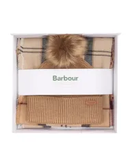 Set Gift Donna cappello e sciarpa cammello LGS0054|BARBOUR