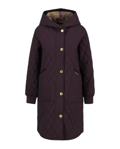 Cappotto Donna lungo trapuntato bordeaux LQU1838 HILARY|BARBOUR Cappotto Donna lungo trapuntato bordeaux LQU1838 HILARY|BARBOUR