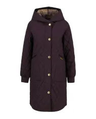 Cappotto Donna lungo trapuntato bordeaux LQU1838 HILARY|BARBOUR