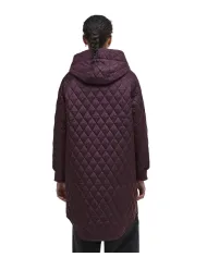 Cappotto Donna lungo trapuntato bordeaux LQU1838 HILARY|BARBOUR