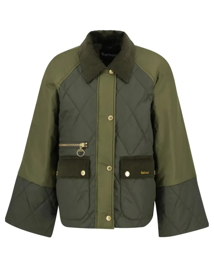 Giacca Donna verde trapuntato con maniche lisce LQU1840 MARTHA|BARBOUR Giacca Donna verde trapuntato con maniche lisce LQU1840 MARTHA|BARBOUR