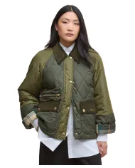 Giacca Donna verde trapuntato con maniche lisce LQU1840 MARTHA|BARBOUR