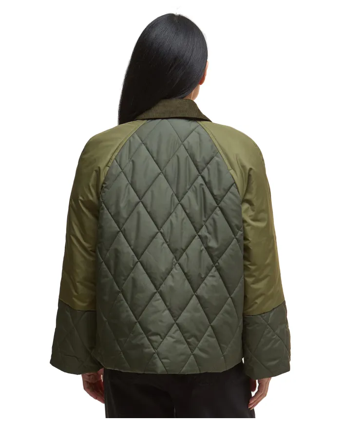Giacca Donna verde trapuntato con maniche lisce LQU1840 MARTHA|BARBOUR