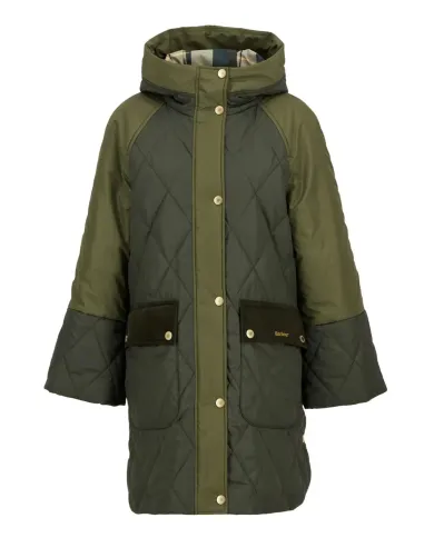Cappotto Donna lungo verde trapuntato LQU1841 ELSPETH|BARBOUR Cappotto Donna lungo verde trapuntato LQU1841 ELSPETH|BARBOUR